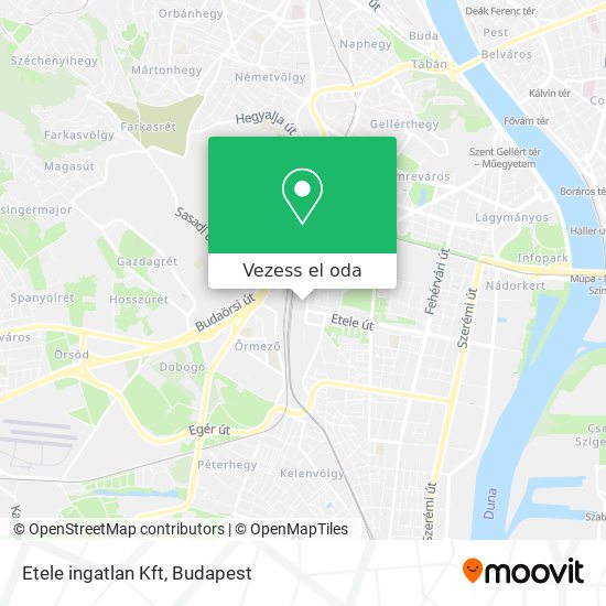 Etele ingatlan Kft térkép