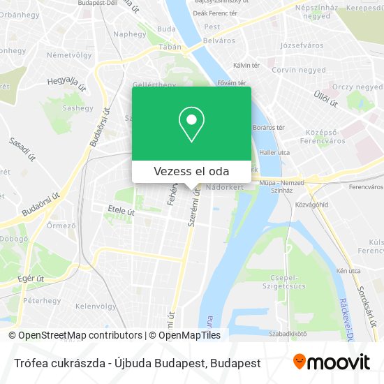 Trófea cukrászda - Újbuda Budapest térkép