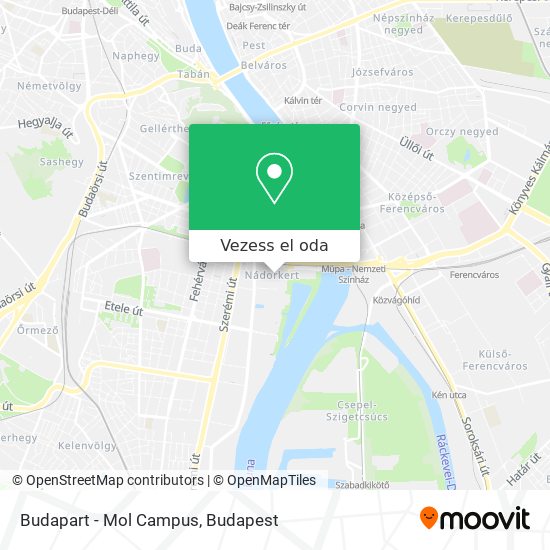 Budapart - Mol Campus térkép