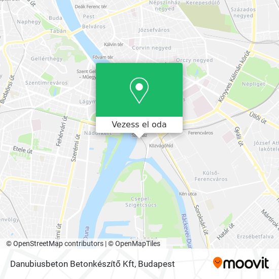 Danubiusbeton Betonkészítő Kft térkép