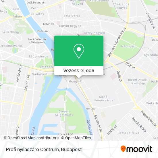 Profi nyílászáró Centrum térkép
