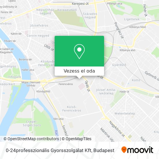 0-24professzionális Gyorsszolgálat Kft térkép