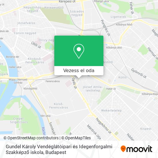 Gundel Károly Vendéglátóipari és Idegenforgalmi Szakképző iskola térkép