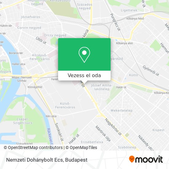 Nemzeti Dohánybolt Ecs térkép