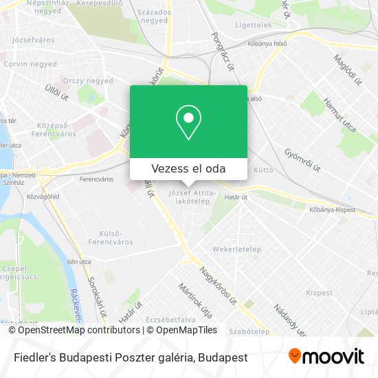 Fiedler's Budapesti Poszter galéria térkép