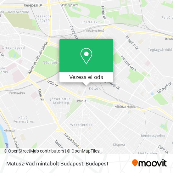 Matusz-Vad mintabolt Budapest térkép