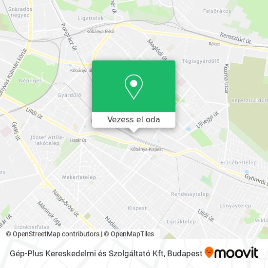 Gép-Plus Kereskedelmi és Szolgáltató Kft térkép