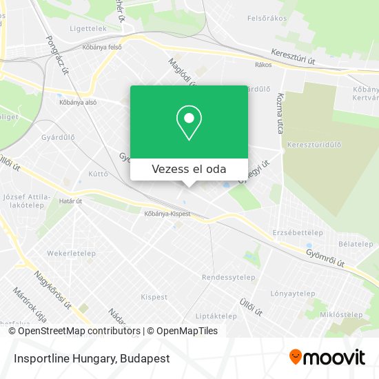 Insportline Hungary térkép