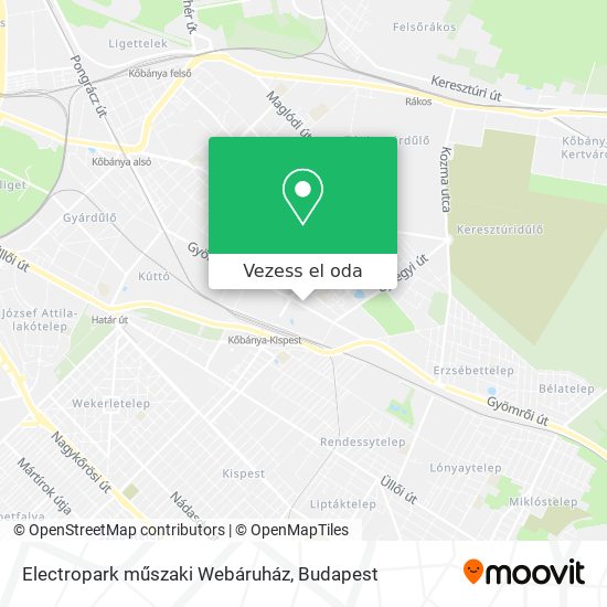 Electropark műszaki Webáruház térkép