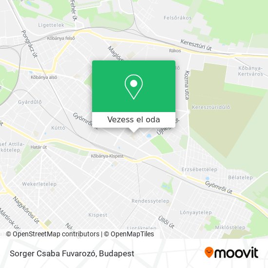 Sorger Csaba Fuvarozó térkép