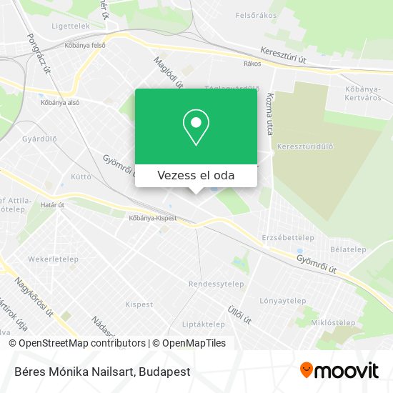 Béres Mónika Nailsart térkép