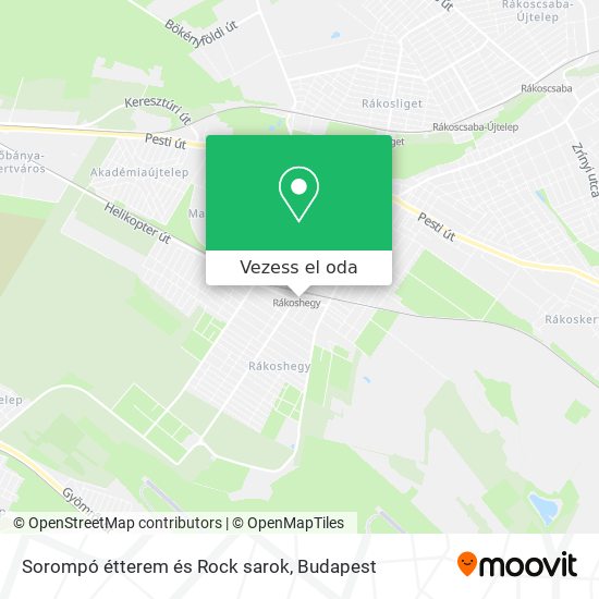 Sorompó étterem és Rock sarok térkép