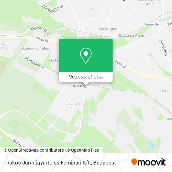Rákos Járműgyártó és Fémipari Kft. térkép