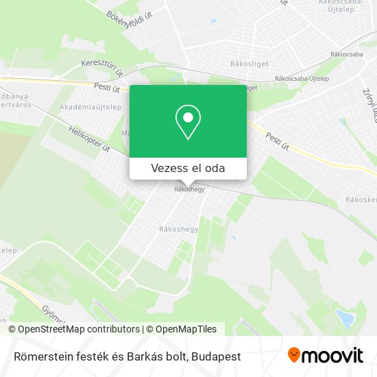 Römerstein festék és Barkás bolt térkép