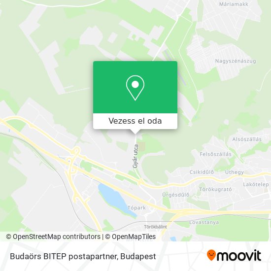 Budaörs BITEP postapartner térkép
