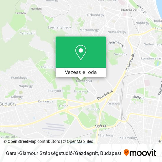 Garai-Glamour Szépségstudió / Gazdagrét térkép