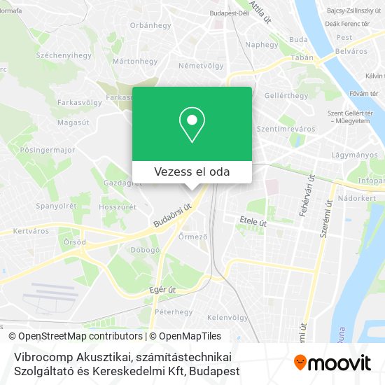 Vibrocomp Akusztikai, számítástechnikai Szolgáltató és Kereskedelmi Kft térkép