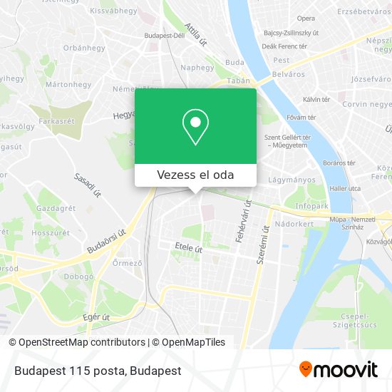 Budapest 115 posta térkép