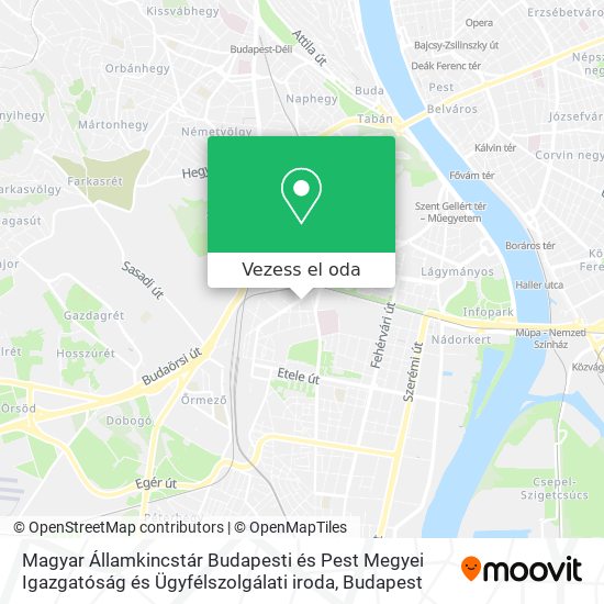 Magyar Államkincstár Budapesti és Pest Megyei Igazgatóság és Ügyfélszolgálati iroda térkép