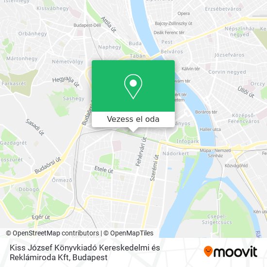 Kiss József Könyvkiadó Kereskedelmi és Reklámiroda Kft térkép