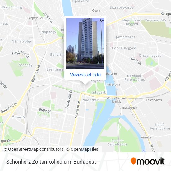 Schönherz Zoltán kollégium térkép
