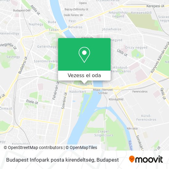 Budapest Infopark posta kirendeltség térkép