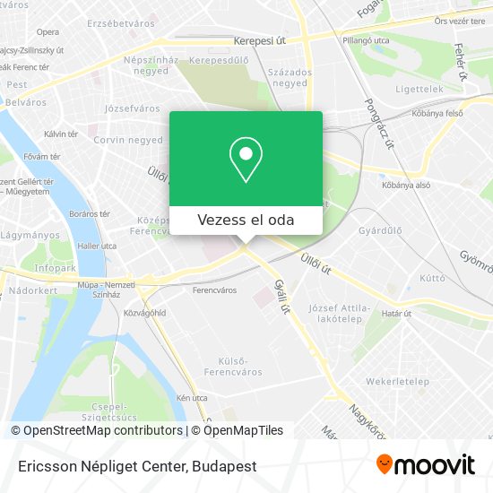 Ericsson Népliget Center térkép
