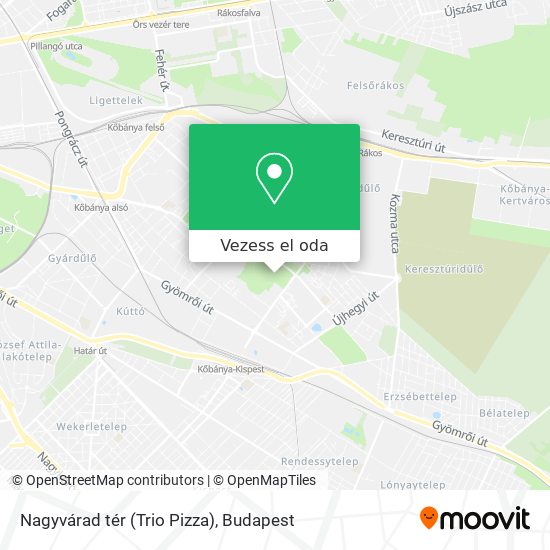 Nagyvárad tér (Trio Pizza) térkép
