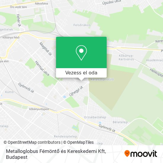 Metalloglobus Fémöntő és Kereskedemi Kft térkép