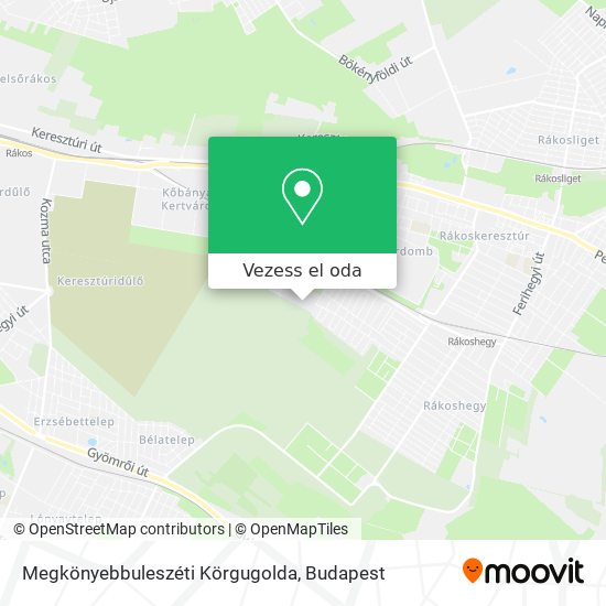 Megkönyebbuleszéti Körgugolda térkép