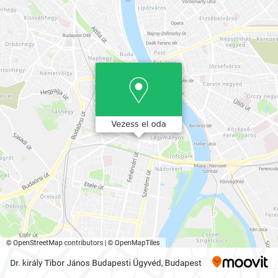 Dr. király Tibor János Budapesti Ügyvéd térkép