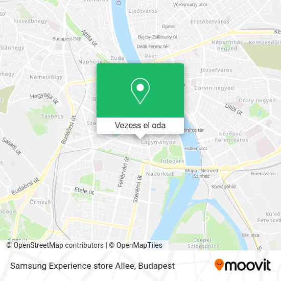 Samsung Experience store Allee térkép