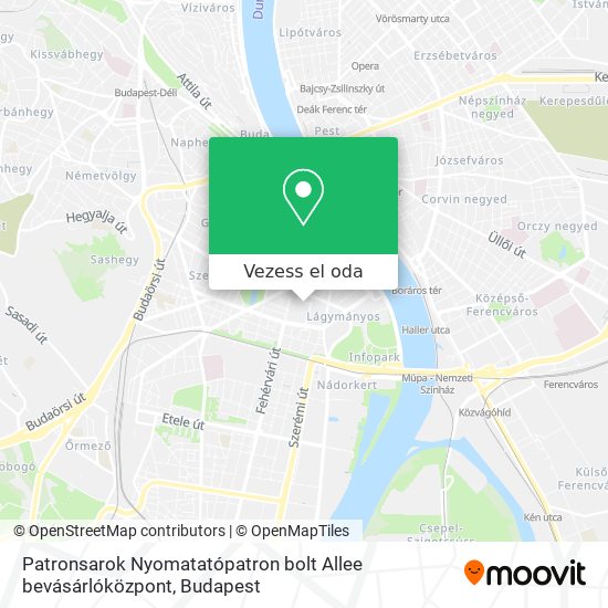 Patronsarok Nyomatatópatron bolt Allee bevásárlóközpont térkép