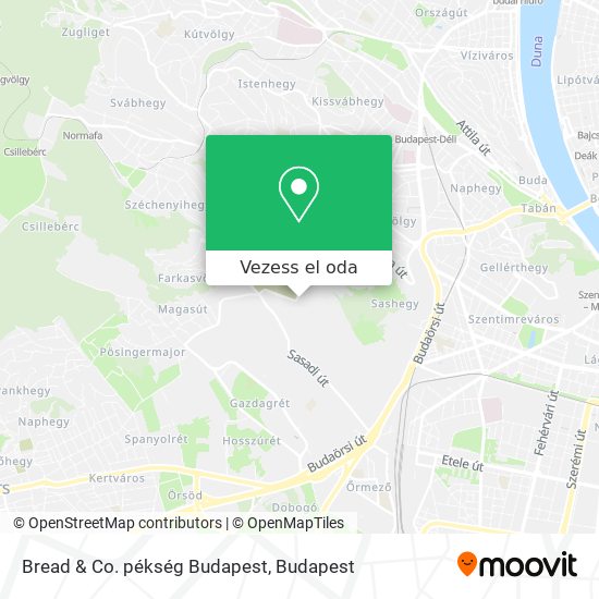 Bread & Co. pékség Budapest térkép
