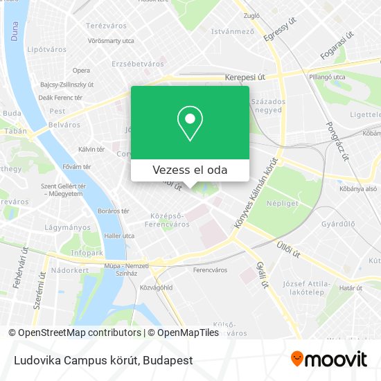 Ludovika Campus körút térkép