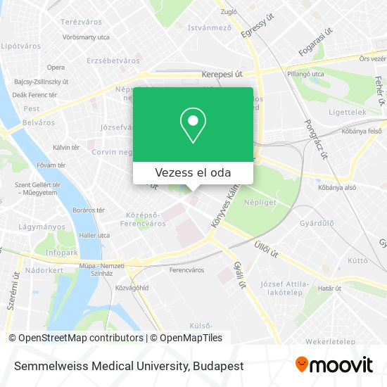 Semmelweiss Medical University térkép