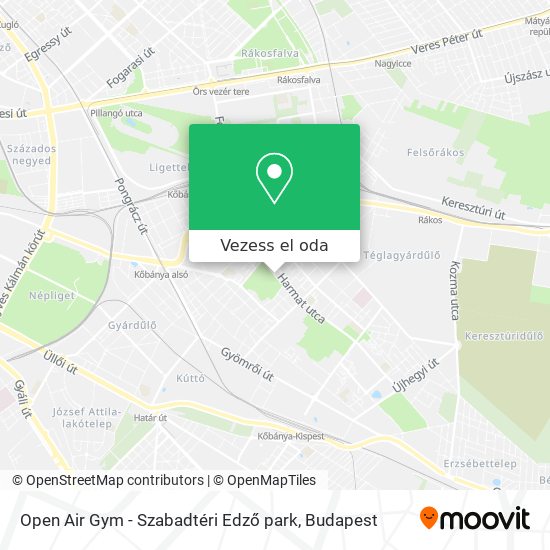 Open Air Gym - Szabadtéri Edző park térkép