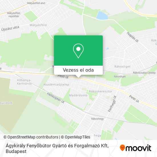 Ágykirály Fenyőbútor Gyártó és Forgalmazó Kft térkép