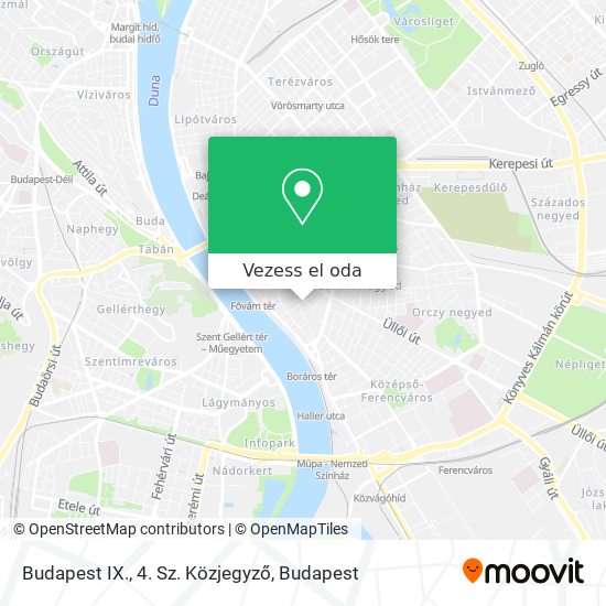 Budapest IX., 4. Sz. Közjegyző térkép