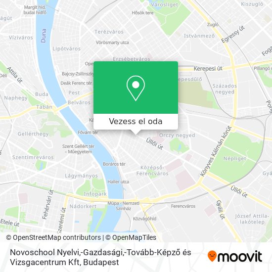 Novoschool Nyelvi,-Gazdasági,-Tovább-Képző és Vizsgacentrum Kft térkép