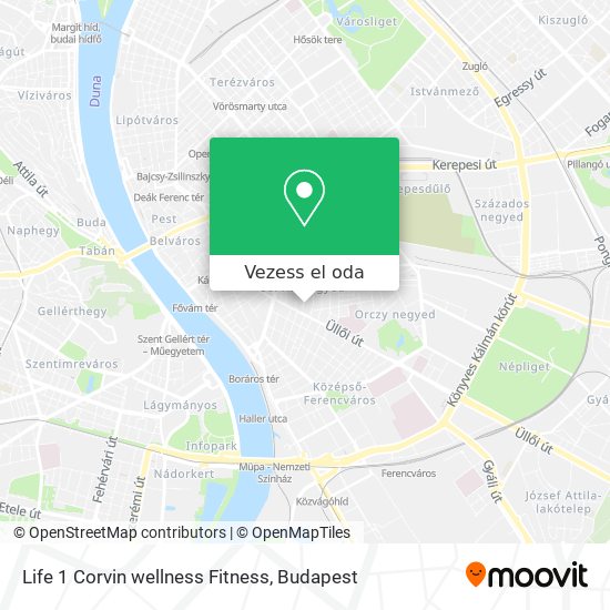 Life 1 Corvin wellness Fitness térkép