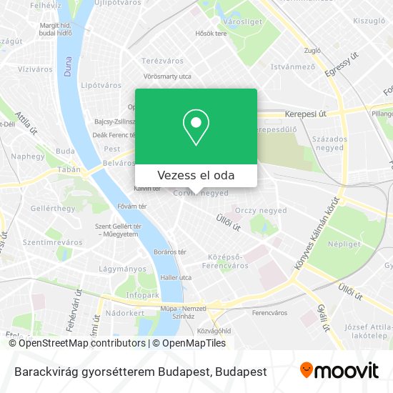 Barackvirág gyorsétterem Budapest térkép