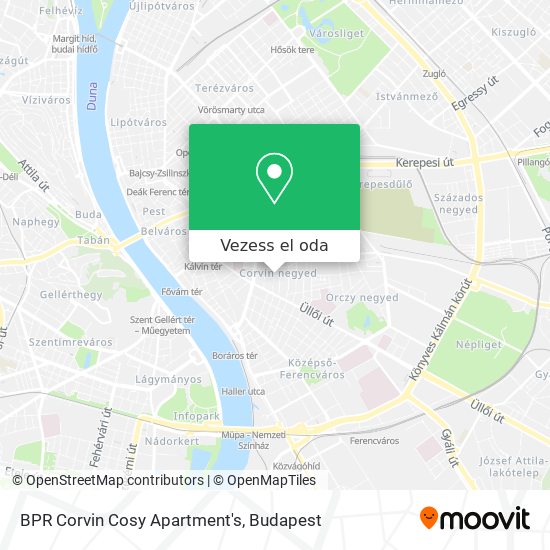 BPR Corvin Cosy Apartment's térkép