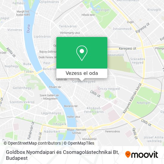 Goldbox Nyomdaipari és Csomagolástechnikai Bt térkép
