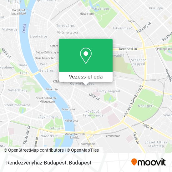 Rendezvényház-Budapest térkép