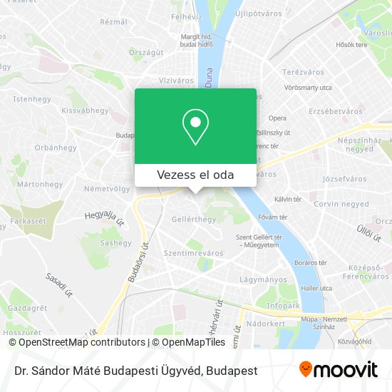 Dr. Sándor Máté Budapesti Ügyvéd térkép