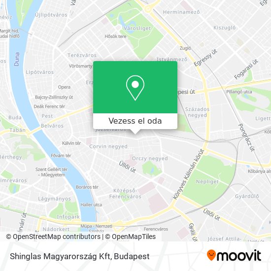 Shinglas Magyarország Kft térkép