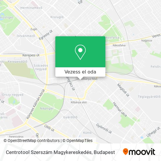 Centrotool Szerszám Magykereskedés térkép