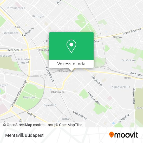 Mentavill térkép