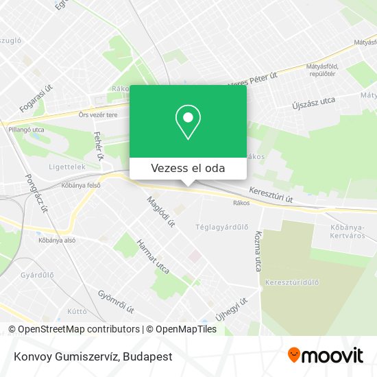 Konvoy Gumiszervíz térkép